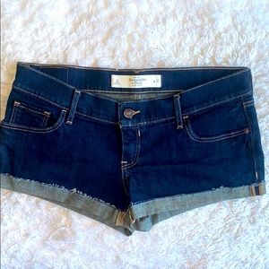 Abercombie jean shorts fray cuff 4/27R